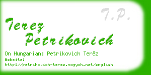 terez petrikovich business card