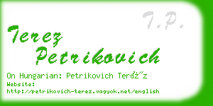 terez petrikovich business card